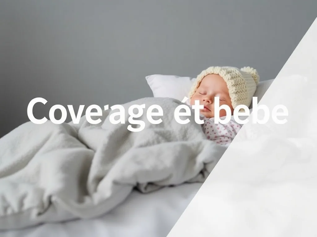Bébé enveloppé dans une couverture, dormant paisiblement